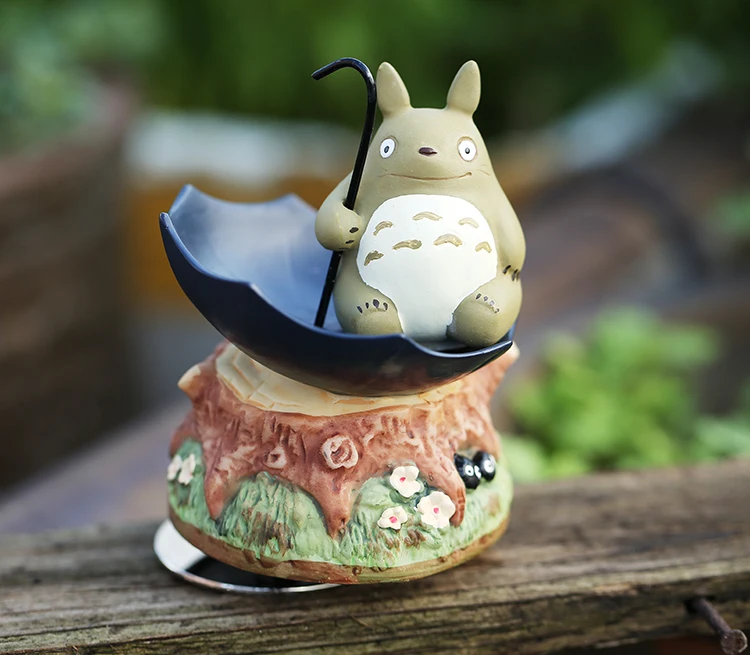 Hayao Miyazaki Totoro вращающийся Зонт музыкальная шкатулка | Дом и сад