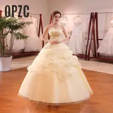 Лидер продаж,, красное и белое свадебное платье цвета шампанского, Новое поступление года, с оборками, с аппликацией, в Корейском стиле, летнее платье для невесты