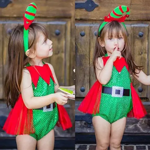 

Xmas Newborn Baby Girl Romper Lace Tutu Dress Tops Chirstmas Jumpsuit Interesting Children Kids Clothes