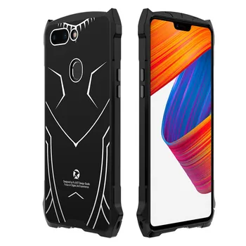 

Metal Armor Black Panther Aluminum Housing Shell Protective Phone Cases for Vivo X21 Anti-knock cover for Oppo R15 Shell Coque