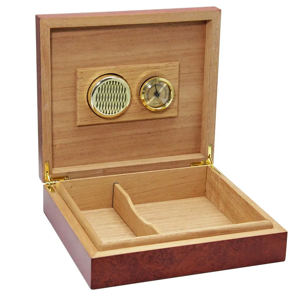 Cedar Wood Travel Cigar Humidor Box With Humidifier Hygrometer Humidor Cigar Box Case Humidors Fit 15-20 COHIBA Cigars