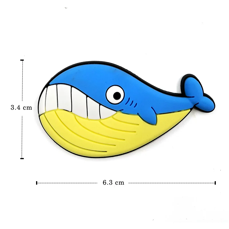 Океан мультфильм рыба силиконовые магниты на холодильник стикер с животным для белой доски магниты на холодильник дети размещение сообщения подарок украшение дома - Цвет: No.1