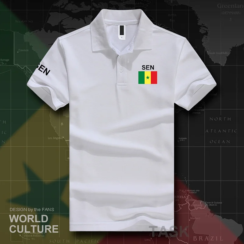 

Senegal SEN polo shirts men short sleeve white brands printed for country 2017 cotton nation team flag new fashion Senegalese