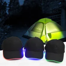 Регулируемые шапки для туризма светодиодный легкая Кепка сценическая светящаяся шляпа вечерние уличные кемпинг анти-потери спортивные шапки c# 2D24FN