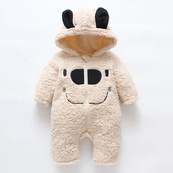 

2019 Kids Newborn Newborn Baby Boys Girls Keep Warm Zipper Cartoon Hooded Romper Jumpsuit