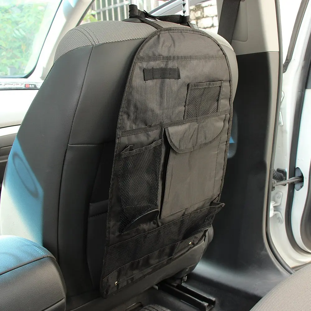 Onever Универсальная автомобильная многофункциональная карманная сумка для хранения, органайзер для спинки сиденья, карманные сумки, ручка для телефона, держатель для еды и напитков для автомобиля