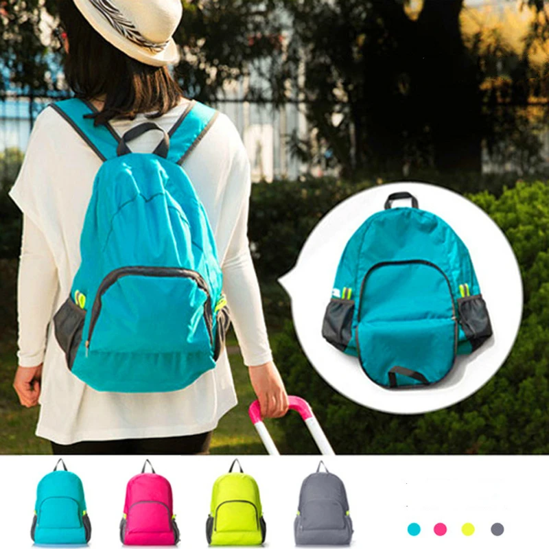 

Men Women Backpack Unisex Folding Waterproof Travel Backpack Lightweight Nylon Foldable Rucksacks For Travelling