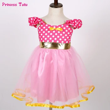 

Kids Girls Minnie Party Dress Birthday Halloween Cosplay Cartoon Minnie Costume Dots Princess Baby Girls Dress Clothes 6M-7Years