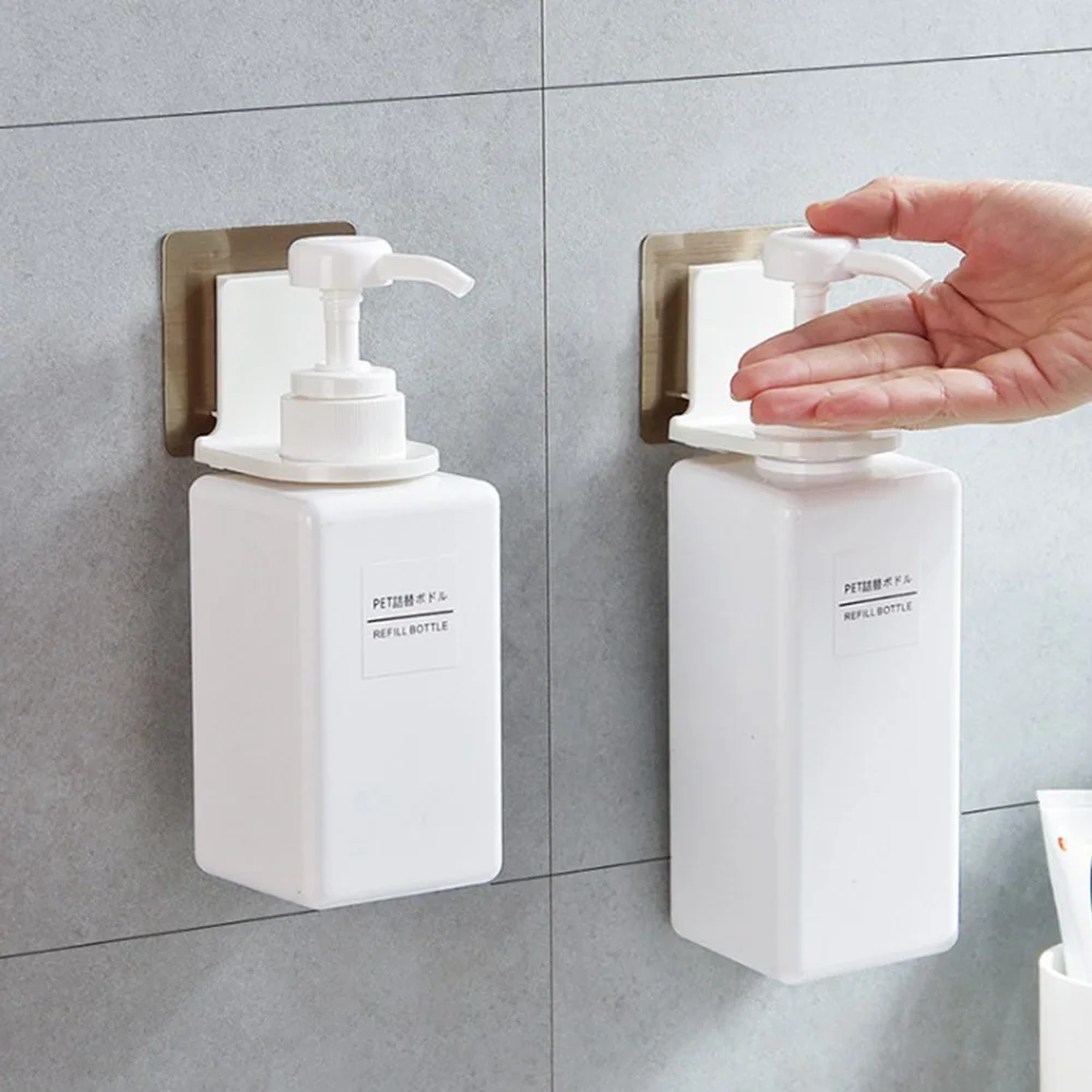 

1pc Bottle Clamp Practical Wall Mounted Self Adhesive Bathroom Hand Soap Shower Gel Hanger Shampoo Organizer Hook For Home