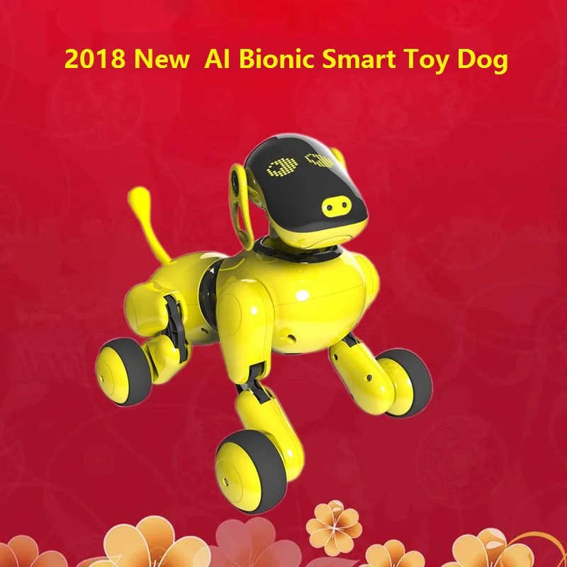 

2018 New Ai For Intelligent Bionic Robot Dog, Voice Control Dialogue Feeding Mode, Children's Toys Gift robo rasperry Electric