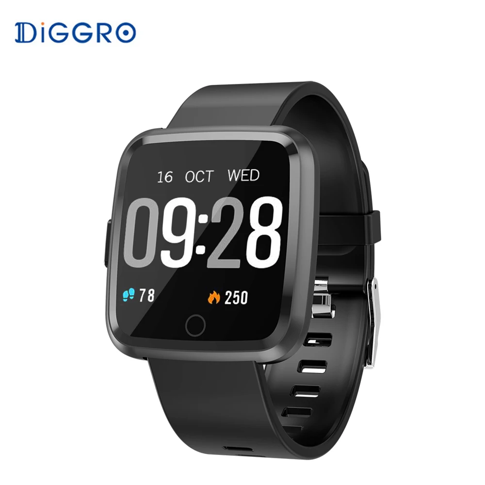 Умные часы Diggro Y7 с монитором сердечного ритма и артериального давления BT4.0