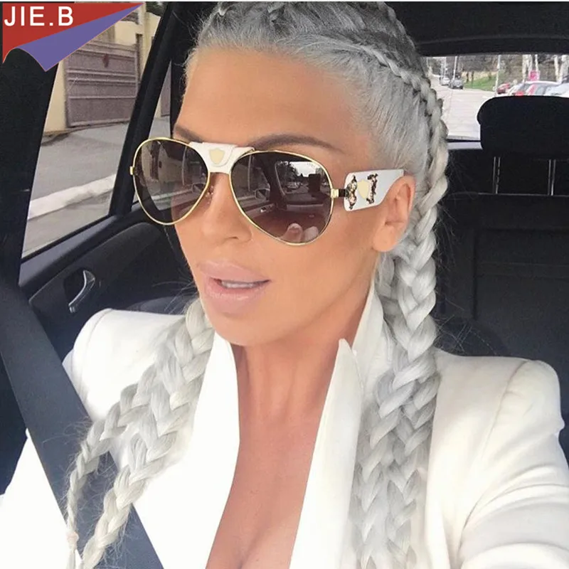 

2019 New Fashion Sunglasses Metal Leather Decoration Frame Luxury Brand Designer Women Mirror Sun glasses Men UV400 Shades