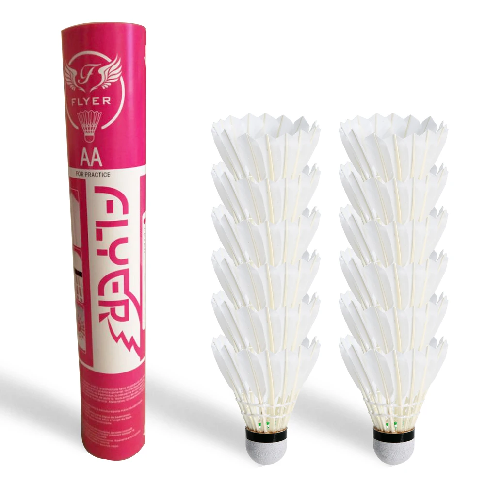 

12pcs/lot Goose Feather Badminton Shuttlecocks Durable Badminton Shuttlecock Badminton Ball Outdoor Sports Badminton Accessories