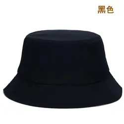 Однотонные хлопковые ведро Шапки Повседневная Уличная sun hat Панама ведро Кепки для женщин Рыбалка шляпа harajuku Хип-хоп ведро шляпа мужчин's