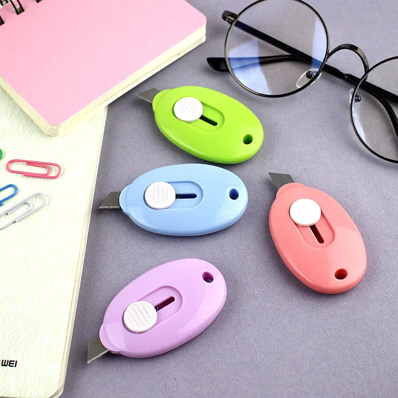 

2PCS/lot Mini Small Utility Knife Office Stationery Cutting Knifes Paper Cutter High Quality Alloy Knifes School Supplies