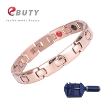 EBUTY модный браслет из титана из розового золота ионы энергии здоровья браслет магнитная завивка лучший подарок ювелирные изделия браслет