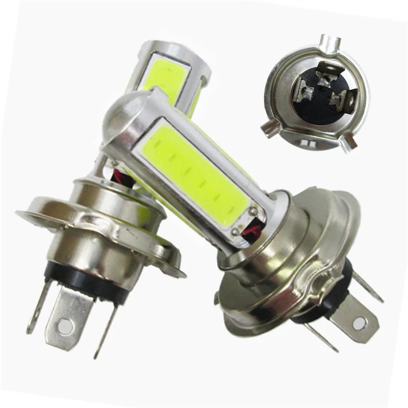 2 шт. Автомобильные светодиодные лампы H4 COB 25 Вт 12 в 1000 лм|lamp outlet|lampe led rechargeableled low