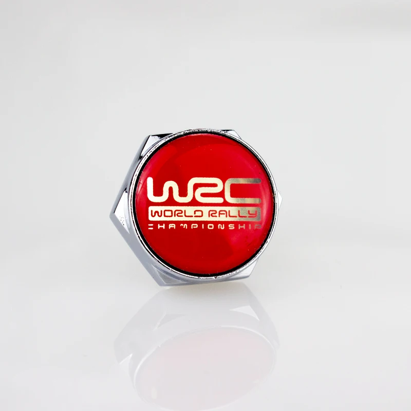 4 шт. автомобильные наклейки WRC логотип Автомобильный номерной знак Болты с