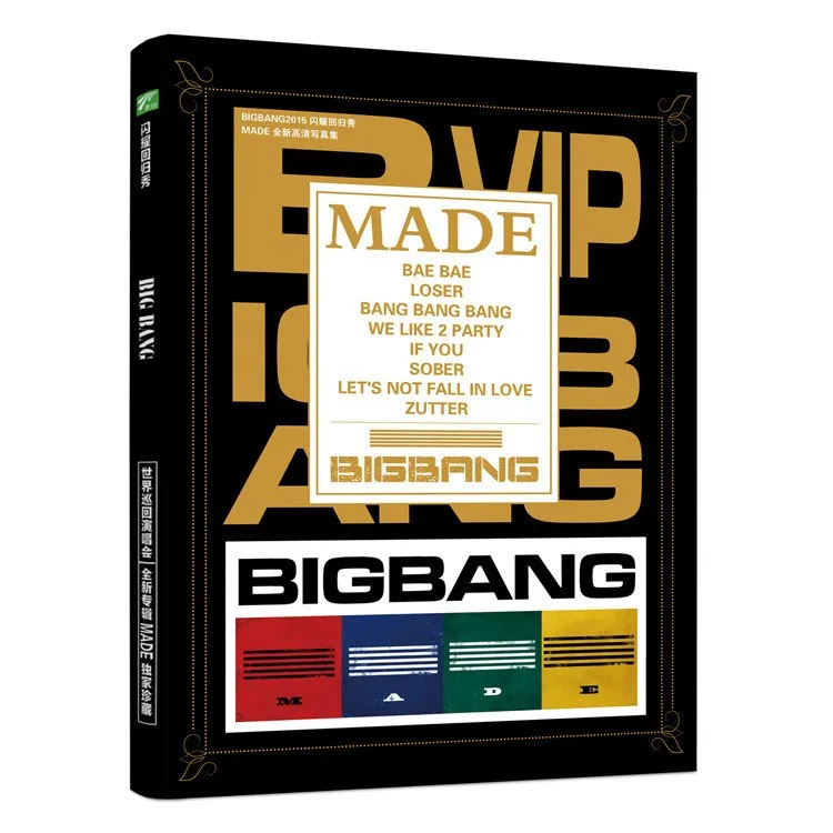 96p Korean Kpop Souvenir Official Limited Edition Bigbang Made Ablum Lyrics Booklets G Dragon Photo Album Photo Book Book Bound Album Book Folderbook Watch Aliexpress