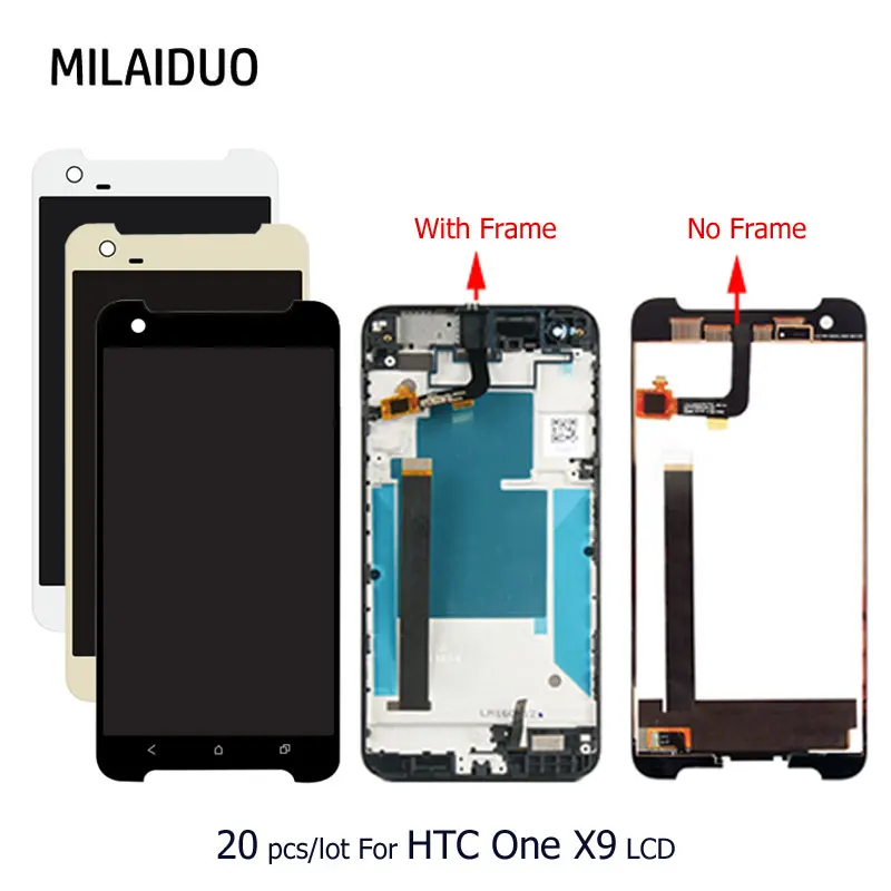 

20 pcs/lot LCD Display For HTC One X9 Touch Screen Digitizer Assembly Replacement Repair Parts with/no Frame 5.5 inch Original
