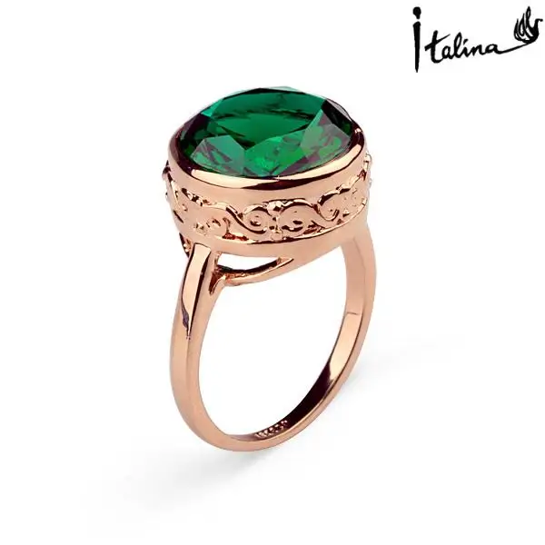

Brand TongKwok Red Apple Crystal Ring For Women Austrian Crystal Stellux#RG95832