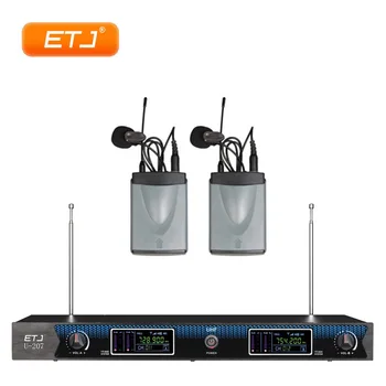 

Professional Wireless Microphone 2 Handheld Transmitter Beltpack VHF Wireless Microfone U-207