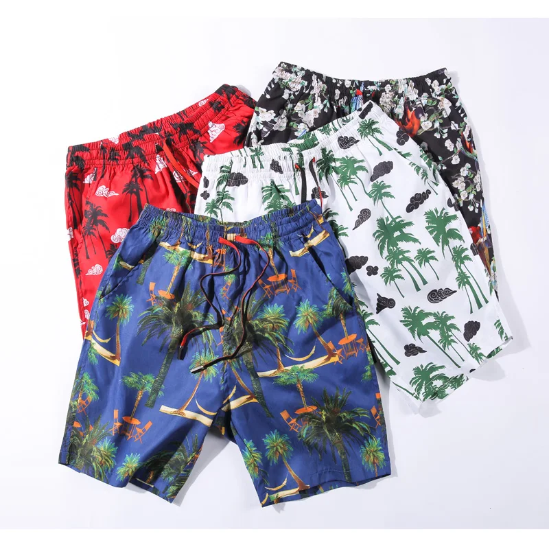 

Swimming Men's Beach Shorts Casual Printing Men's Shorts Quick Dry Elastic Waist Men's Beach Shorts