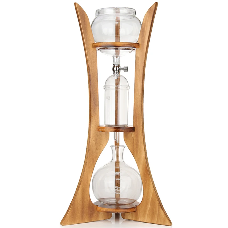 

Gater 8 Cups Cold Drip Ice Syphon Coffee Pot Maker Glass Dutch Brew Machine With Filter Paper Home Kitchen Coffee Tool Wood Fr