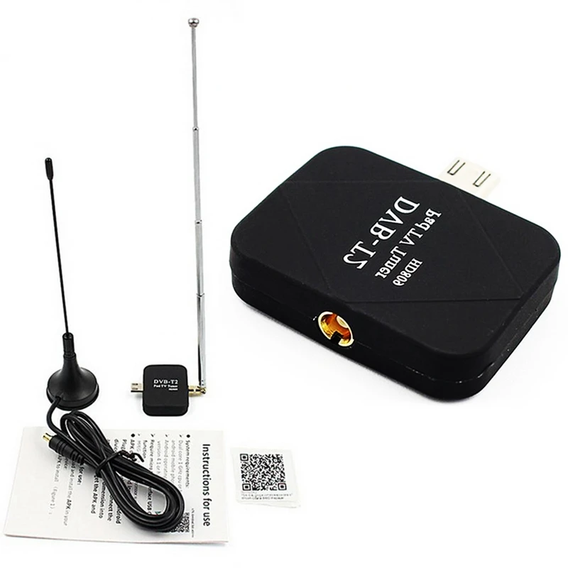 Portable USB DVB-T/T2 TV Tuner Stick Dongle Receiver for Android Smartphone