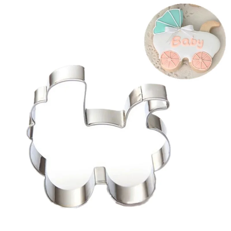 

1PC Stainless Steel Cake Mould Baby Carriage Shaped Pastry Cookie Cutter Cake Biscuit Baking Tool Mold Bakeware Tools