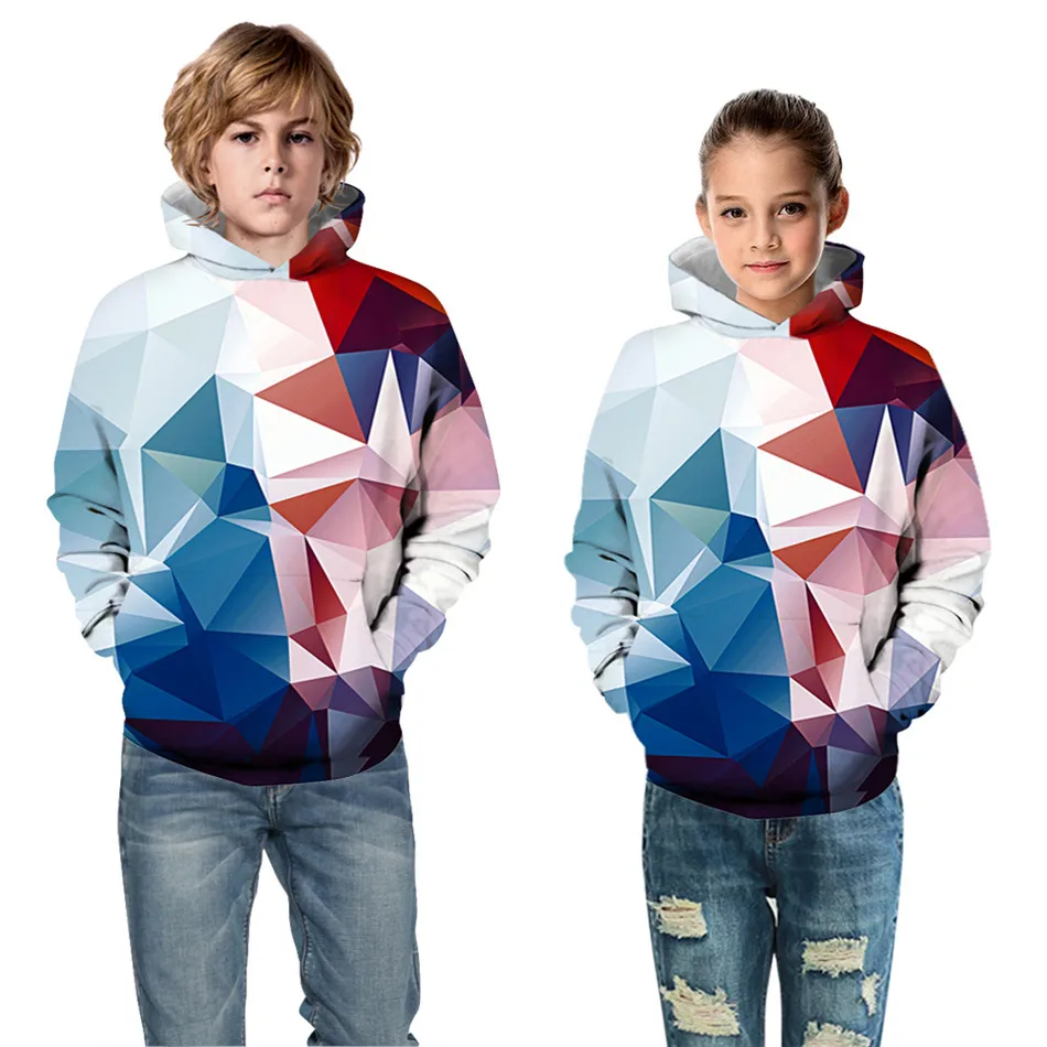 

Kids 3D Colorful Boxes Printing Hoodies Boys Girls New Fashion Autumn Winter Casual Pullovers Children Teen Hooded Sweatshirts