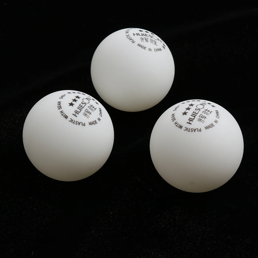 3 шт. профессиональные 3-Star 40+ мм белые шарики для пинг-понга Новые ABS Материал мячи для настольного тенниса для тренировочного матча