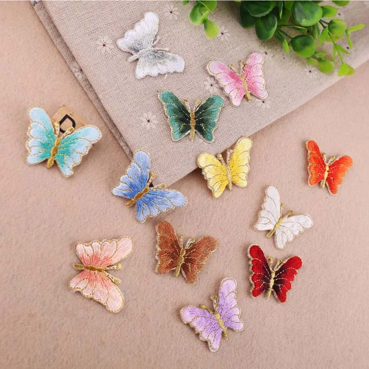 

1Pcs Butterfly Embroidery Patch Heat Transfers Iron On Sew On Patches for DIY T-shirt Clothes Stickers Decorative Applique 47221