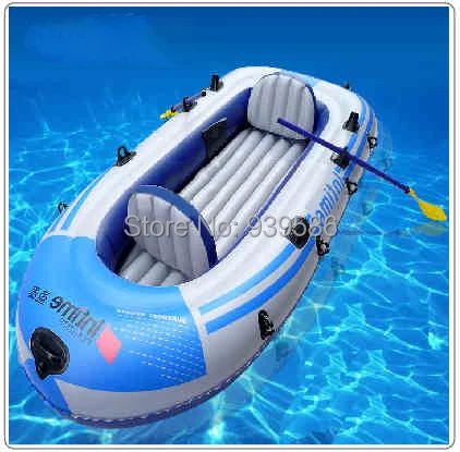 Cheap High quality 4 persons inflatable boat PVC 0.45mm thick Canoe Kayak fishing boat Drifting craft rubber boat size 272 * 152cm