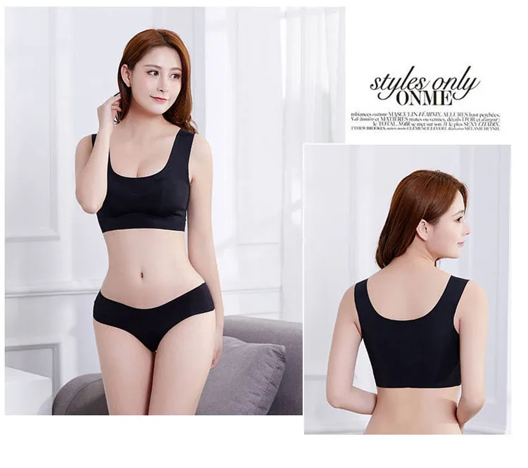 Queenral 2pcslot Seamless Bras For Women Underwear Lingerie Wireless BH Comfortable Soft Bralette Solid Color Brassiere  7