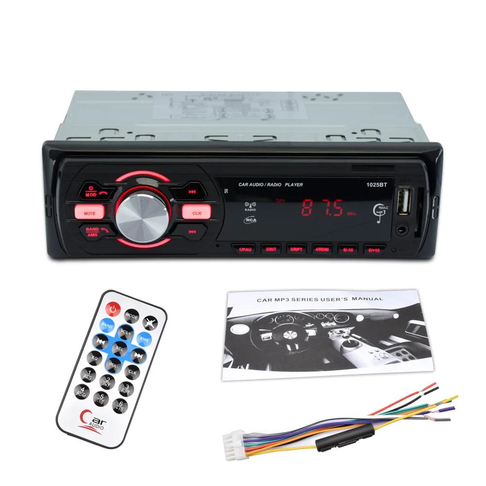 AZGIANT Bluetooth Car Audio Stereo FM Aux Input Receiver USB MP3 MMC WMA Car Radio Mp3 Player with BT Phone Remote Control