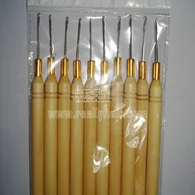 12 с деревянной ручкой крюк-удлинитель для волос