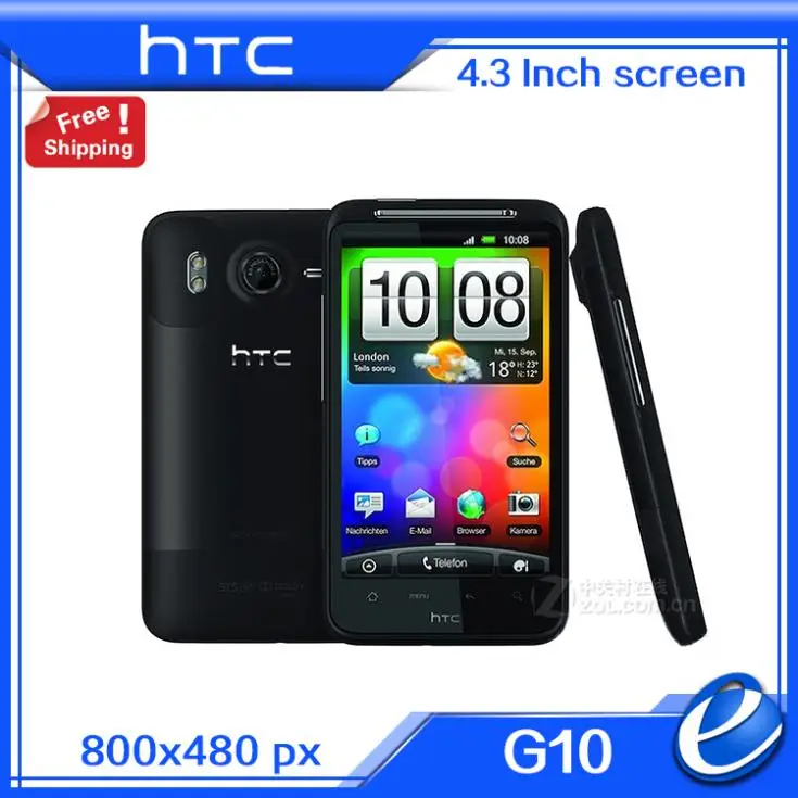 htc g10 desire hd original htc a9191 android phone 4 3 inch 8mp camera wifi gps 3g unlocked refurbished mobile phone