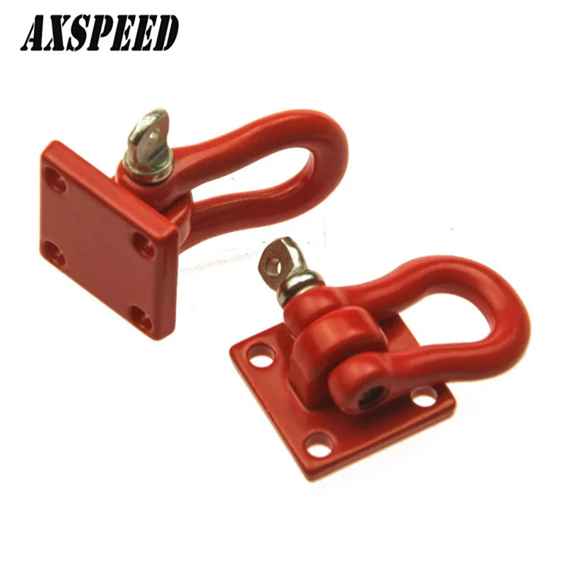 

1/10 Scale Alloy Hitch Tow Shackles w/ Mounting Bracket for SCX10 D90 RC Crawler Truck Accessory