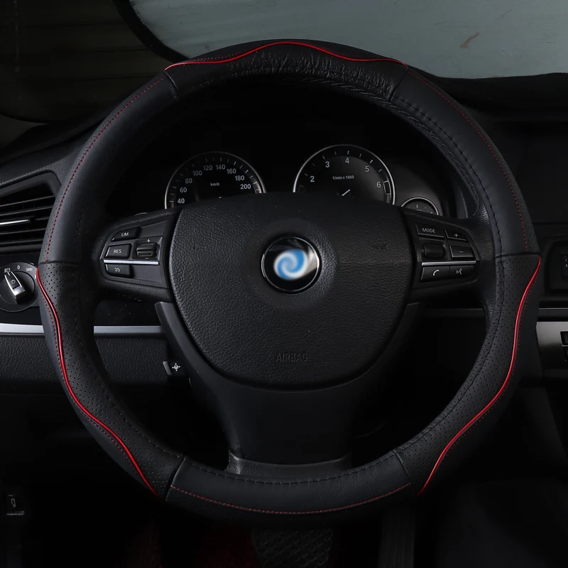 

car steering wheel cover genuine leather non slip accessories for honda accord 7 8 9 2003-2007 2008 2009 2016 airwave brv br-v