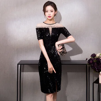 

Women Dignified Mesh Dress 2019 New Style Sexy Banquet Noble Elegant Mermaid Dress XS-XXXL Prom Party Singer Host Show Dress