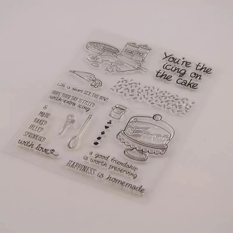 Торт/выпечка прозрачные штампы для скрапбукинга DIY/изготовление карт/Детские