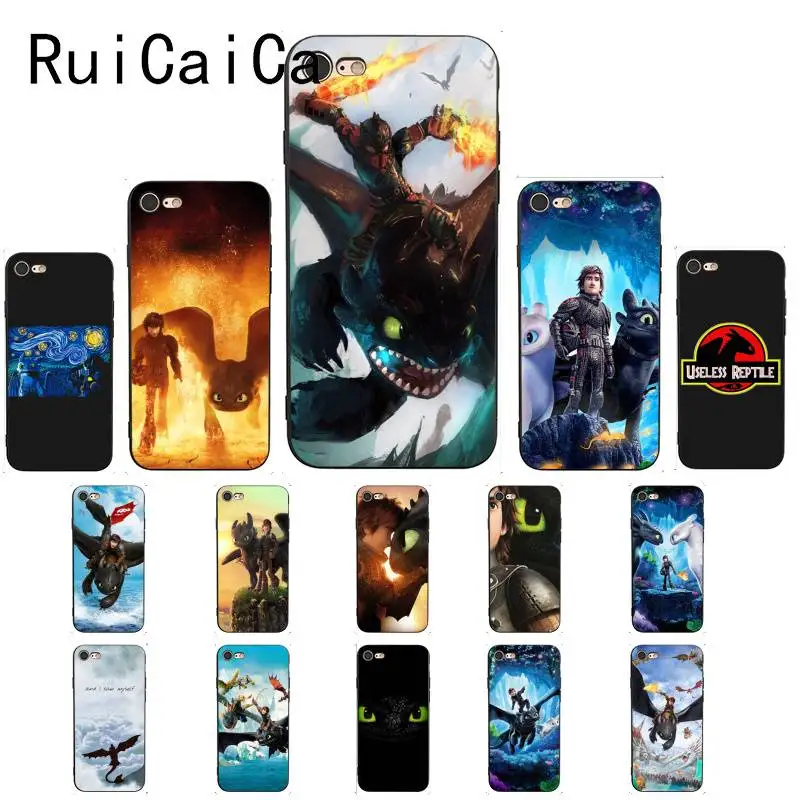 Ruicaica Беззубик Как приручить дракона черный мягкий чехол для телефона iPhone 8 7 6 6S 6plus