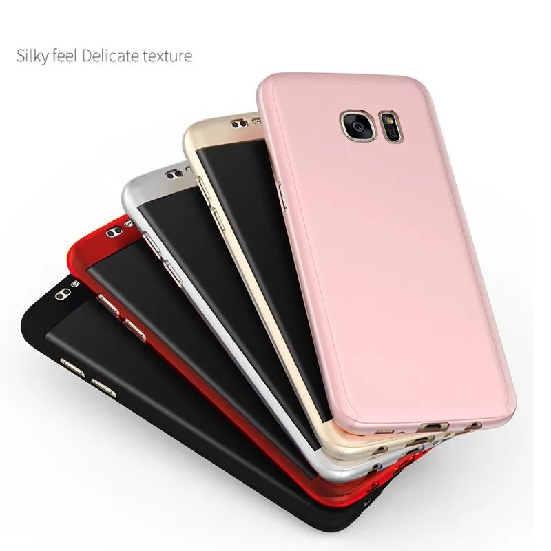 100 шт 360 полный охват чехол для телефона для samsung Galaxy A310 A7 S6 S7 S8 плюс huawei P9 чехол телефона Капа закаленное стекло