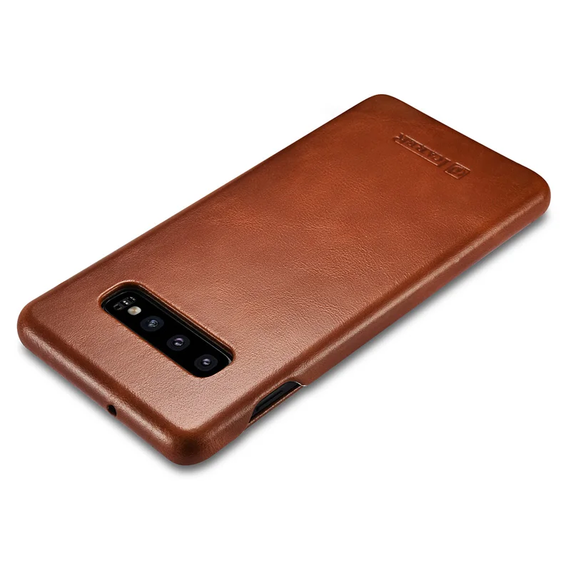 Роскошный чехол S10 Plus из натуральной кожи с изогнутыми краями для Samsung Galaxy ретро