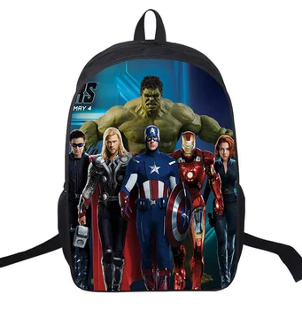 

16 Inch Superhero Children School Bags For Boys Orthopedic Backpacks Child Boy Book Bag Satchel Knapsack Mochila
