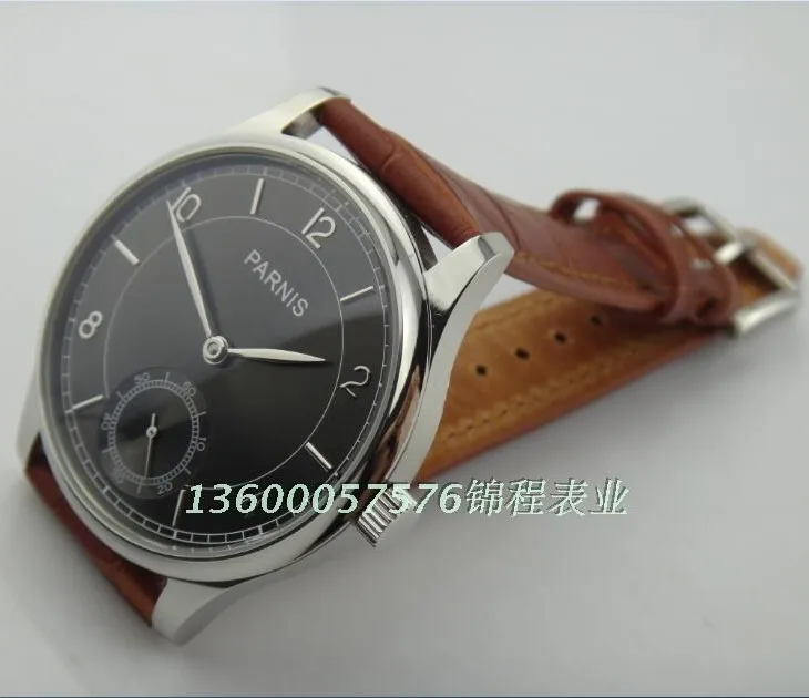 

44mm PARNIS ST3621/6498 Mechanical Hand Wind movement Mechanical watches Gray dial men's watches wholesale o38
