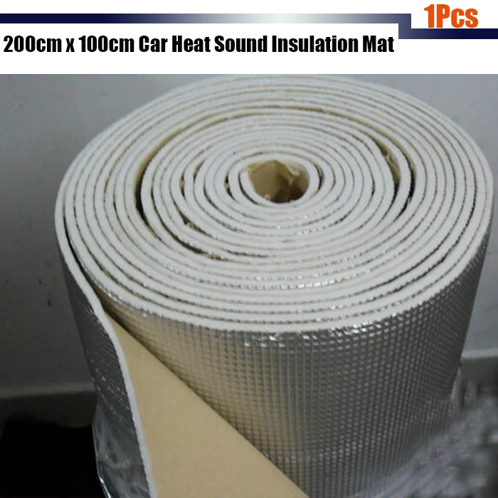 1Pcs 200cm x100cm Car Sound Heat Insulation Mat Thermal Noise Pad