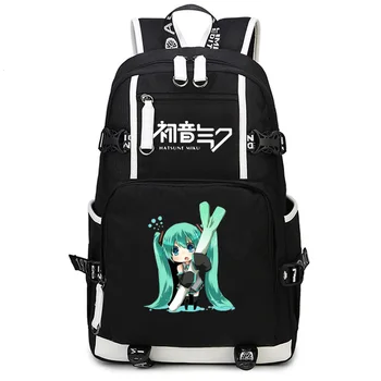 

Anime Music Girl Hatsune Miku Girls School Bags Laptop Backpacks Women Cartoon Rucksack Students Unisex Children Japan Schoolbag