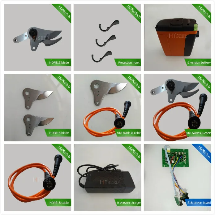 

HDP818 spare parts Version B and Version A spare blades, battery, cable , charger